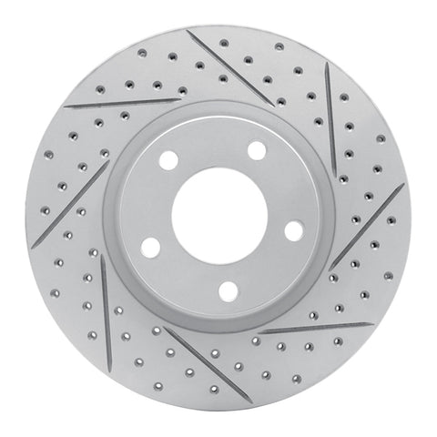 R1 04-15 Mazda 3 Front Right Drilled & Slotted Geo-Carbon Rotor - 830-80065R