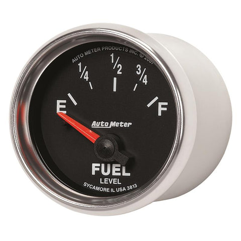 Autometer GS 52mm 0-90 ohms Short Sweep Electronic Fuel Level GM Gauge - 3813