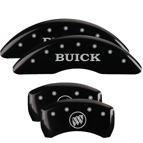 MGP 4 Caliper Covers Engraved Front & Rear MGP Black finish silver ch - 46001SMGPBK