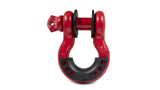Body Armor 4x4 3/4in Red D-Ring with Black Isolators Single - 3204