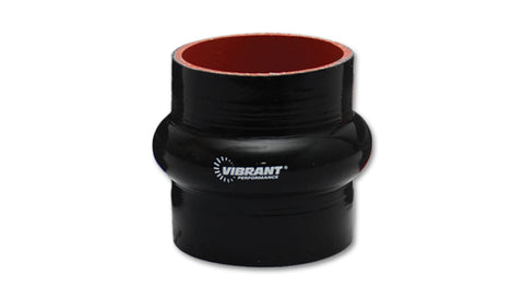 Vibrant 4 Ply Reinforced Silicone Hump Hose Connector - 2.25in I.D. x 3in long (BLACK) - 2731