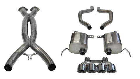 Corsa 2015+ Chevrolet Corvette C7 Z06 2.75in Dual Rear Xtreme Cat-Back Exhaust w/ Quad Polis - 14766CB