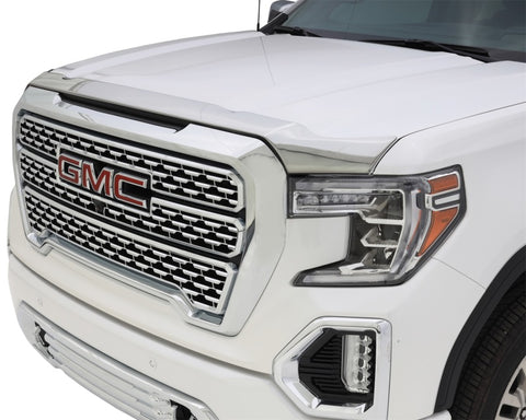 AVS 19-22 GMC Sierra 1500 Aeroskin Low Profile Hood Shield - Chrome - 622167