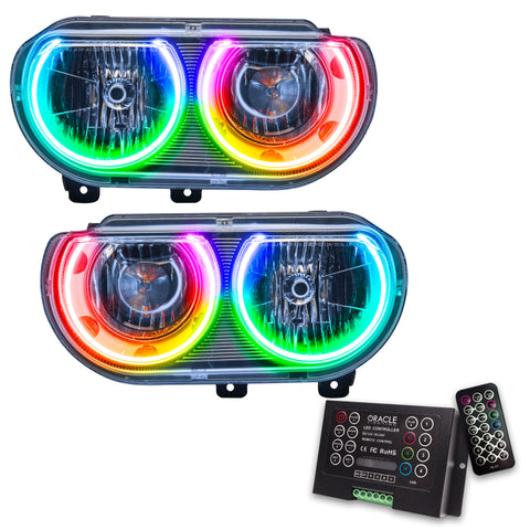 Oracle 08-14 Dodge Challenger SMD HL (Non-HID) - ColorSHIFT w/ 2.0 Controller - 7720-333