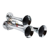 Kleinn Chrome Triple Horn/ 12.5In/10In/7.5In - Chrome-Plated Zinc Alloy - 130