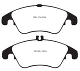 EBC 12+ Mercedes-Benz C250 Coupe 1.8 Turbo Sport Edition Greenstuff Front Brake Pads - DP21991