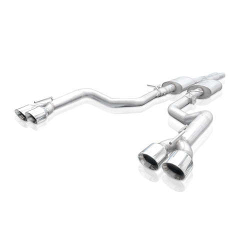 Stainless Works 15-19 Dodge Challenger 6.2L/6.4L Hemi 3in Redline Catback X-Pipe w/4in Quad Tips - CHAL16CBR4