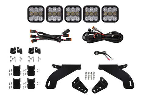 Diode Dynamics 21-22 Ford F-150 SS5 Grille CrossLink Lightbar Kit - Sport - White Combo - DD7317