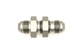 DeatschWerks 8AN Male Flare To 8AN Male Flare Bulkhead Adapter (Incl. Nut) - 6-02-0709