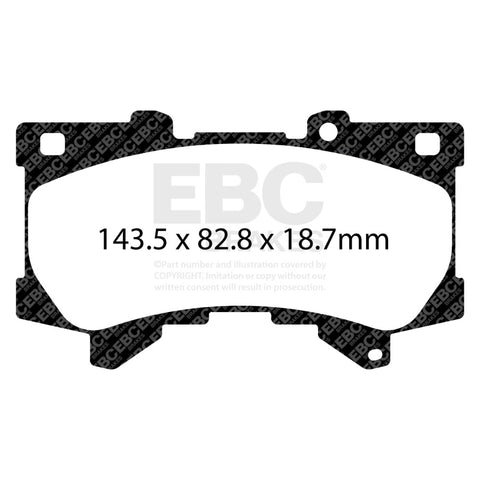 EBC 2022+ Lexus LX600 3.5TT Extra Duty Front Brake Pads - ED92460