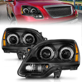 ANZO 99-17 GMC Sierra/Denali Headlights Chrome Amber (w/C Light Bars) - 111523