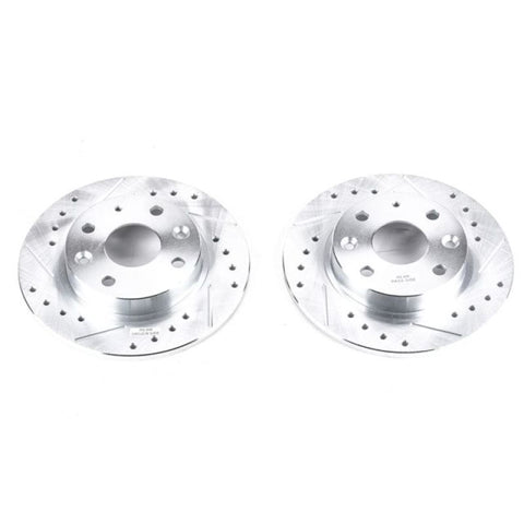 Power Stop 90-93 Mazda Miata Rear Evolution Drilled & Slotted Rotors - Pair - JBR544XPR