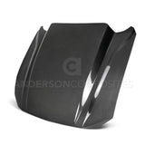 Anderson Composites 2018 Ford Mustang Double Sided Type-CJ 4in Carbon Fiber Cowl Hood - AC-HD18FDMU-CJ-DS