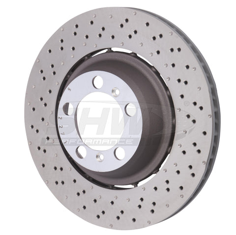 SHW 18-19 Porsche 911 GT3 4.0L w/o Ceramics Left Rear Drill-Dimp LW Brake Rotor (99135240780) - PRL41587