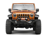Raxiom 97-18 Jeep Wrangler TJ & JK 6-LED Headlights w/ Partial Halo- Blk Housing (Clear Lens) - J135442