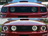 Raxiom 05-09 Ford Mustang GT V6 Axial Series CCFL Halo Projector Headlight- Blk Housing (Smkd Lens) - 49121