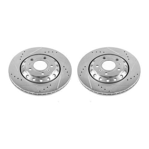Power Stop 03-10 Audi A8 Quattro Rear Evolution Drilled & Slotted Rotors - Pair - EBR1010XPR