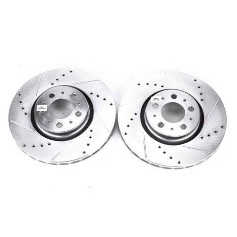 Power Stop 08-09 Volvo S60 Front Evolution Drilled & Slotted Rotors - Pair - EBR893XPR