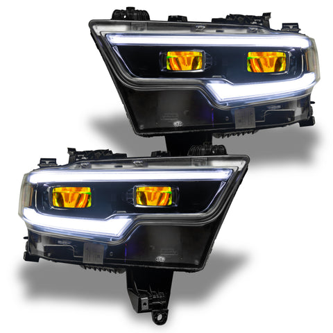Oracle 19-21 RAM 1500 RGB Headlight Demon Eye Kit - LED Projector - w/o Controller - 1456-334
