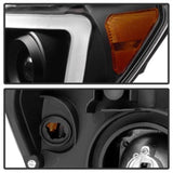 xTune Toyota Tundra 07-13 LED Light Bar Projector Headlights Black PRO-JH-TTU07-LED-BK - 9027888