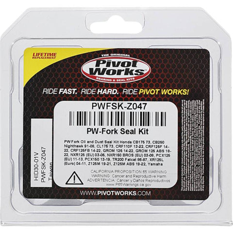 Pivot Works 13-23 Honda CRF110F Fork Oil & Dust Seal Kit - PWFSK-Z047