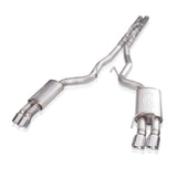 Stainless Works 18+ Ford Mustang GT 3in Legend 304SS Catback w/ H-Pipe Quad Polished Tips (No Valve) - M18CBHPCL