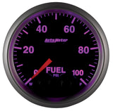Autometer Elite 52mm 0-100 PSI Fuel Pressure Peak & Warn w/ Electronic Control Gauge - 5671