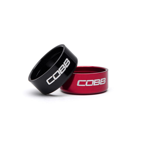 Cobb Subaru 6-Speed Tall Weighted COBB Shift Knob - Black (Incl. Both Red + Blk Collars) - 213370-BK