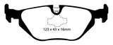 EBC 96-98 BMW Z3 1.9 Yellowstuff Rear Brake Pads - DP41079R
