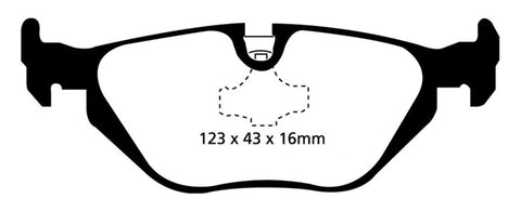 EBC 96-98 BMW Z3 1.9 Yellowstuff Rear Brake Pads - DP41079R