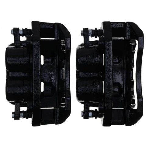 Power Stop 11-18 Ram 1500 Front Black Calipers - Pair (w/Bracket) - S5054BLK