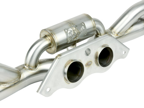 aFe Power MACHForce XP 304 Stainless Secondary Muffler Delete Pipe 14-19 Porsche 911 GT3 3.8L/4.0L - 49C36434