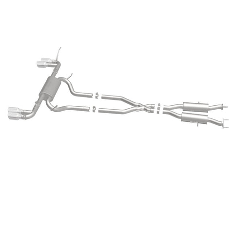 MagnaFlow Cat Back, SS, 2.5in, Quad Split Polish 4in tip 14-15 Jeep Grand Cherokee 3.6L/5.7L V6/V8 - 19193