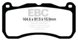 EBC 13-14 Ford Mustang 5.8 Supercharged (GT500) Shelby Redstuff Front Brake Pads - DP33013C