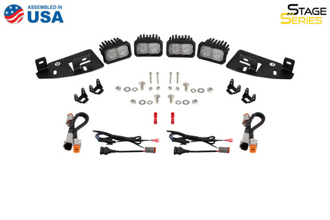 Diode Dynamics SSC2 LED Fog Pocket Kit for 2019-Present Ram - Yellow Sport - DD7623
