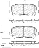StopTech 12-18 Honda Pilot Street Select Rear Brake Pads - 305.15850