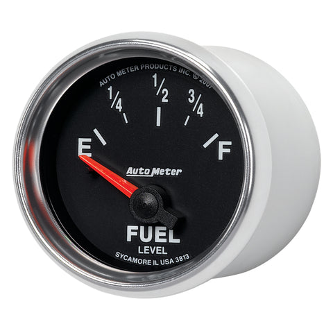Autometer GS 52mm 0-90 ohms Short Sweep Electronic Fuel Level GM Gauge - 3813