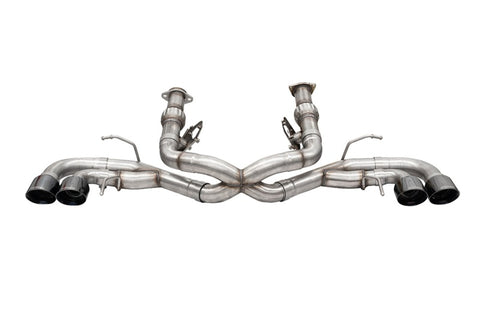 Corsa 2020-25 Corvette C8 3in Xtreme Cat-Back Exhaust 4.5in Black Quad Tips - Deletes stock AFMValve - 21104BLK