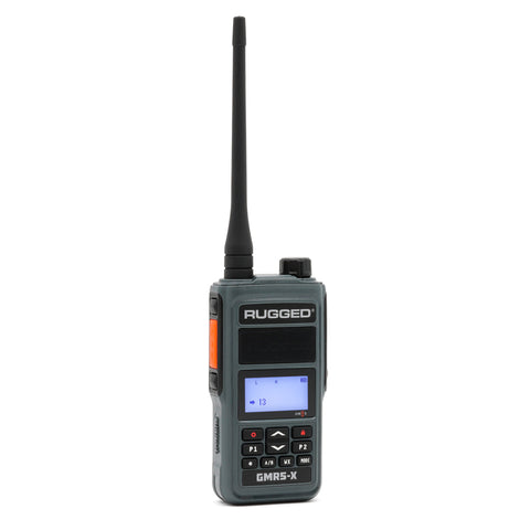 Rugged Radios Waterproof GMRS Handheld Radio with NOAA Alerts - FM Radio - GMR5-X