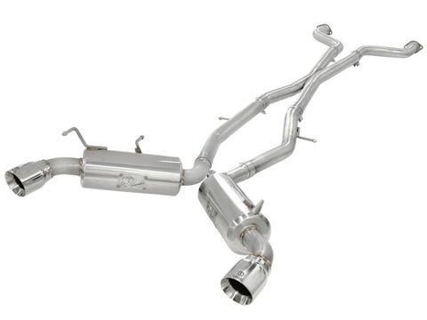 aFe Takeda 2.5inch SS Exhaust Cat-Back 09-13 Nissan 370Z V6 3.7L Polished Tips - 49-36107