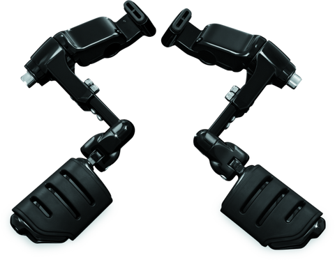 Kuryakyn Ergo III Adjustable Mount With Trident Dually ISO Pegs Gloss Black - 3990