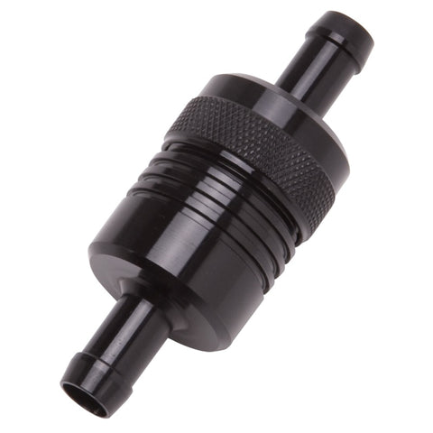 Edelbrock Fuel Filter Aluminum 3In X 01/ 1/8In 3/8In Inlet/Outlet Black - 8157