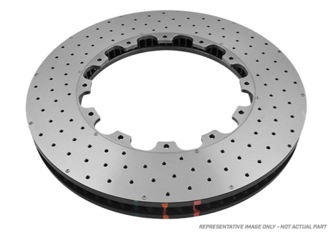 DBA 5000 Series Drilled and Dimpled Rear Replacement Rotor 09-16 Nissan R35 GTR with Alcon Brake Kit - DBA52323.1EXD