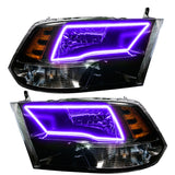 Oracle 09-17 RAM 1500 TRX Quad Pre-Assembled Headlights Blk Housing - w/ BC1 Controller - 7121-335