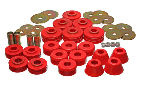 Energy Suspension 78-80 GM Denali XL/Subarban & Yukon XL 4WD Red Body(cab) Mount Set - 3.4104R