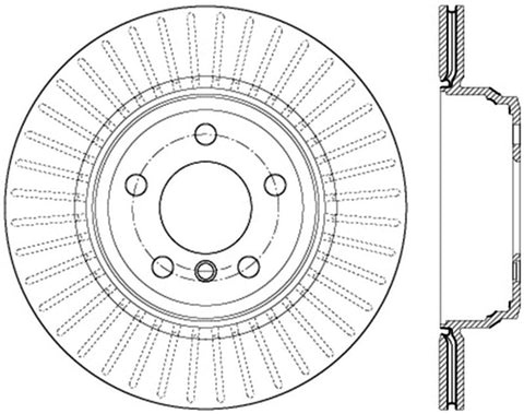StopTech 12-16 BMW 335i Slotted & Drilled Rear Left Rotor - 127.34141L
