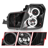 ANZO 2003-2007 Cadillac CTS Projector Headlights w/ Halo Black (CCFL) - 121417