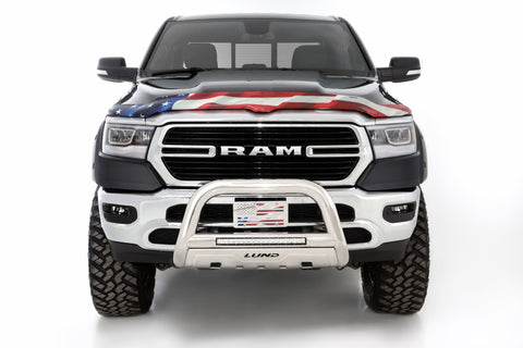 Stampede 19-23 Ram 1500 (Excl. Rebel/TRX) Vigilante Premium Hood Protector - Flag - 2019-41