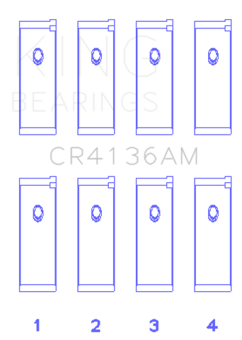 King 91-02 Nissan SR20DE L4 DOHC 16 Valves (Size STD) Rod Bearing Set - CR4136AM