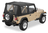 Bestop 88-95 Jeep Wrangler YJ Replace A-Top (Black Denim Clear Windows Door Skins Included) - 51120-15